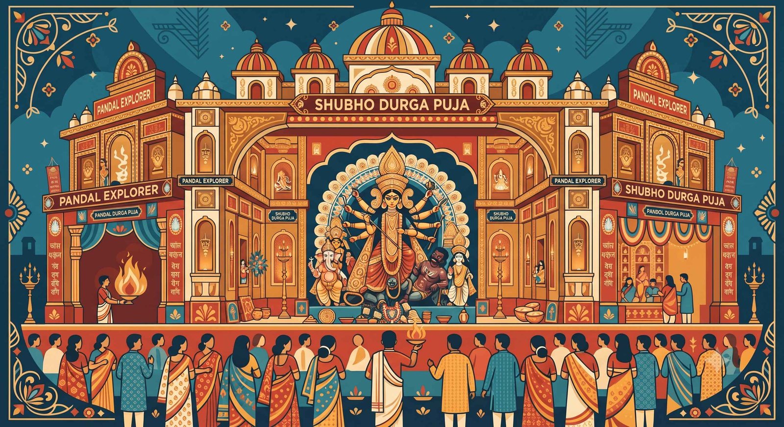 Panditia Puja Samiti Durga Puja pandal — South Kolkata 2026