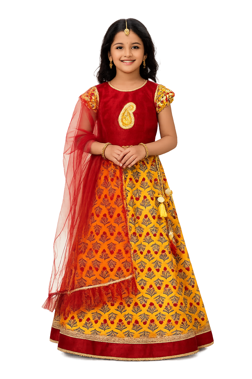 Ashtami Poshak for Girls (Lehenga Choli)