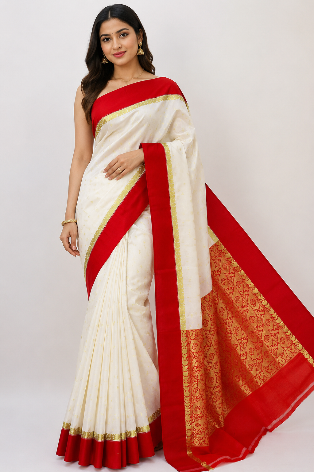 Traditional Bengali Saree (Garad)