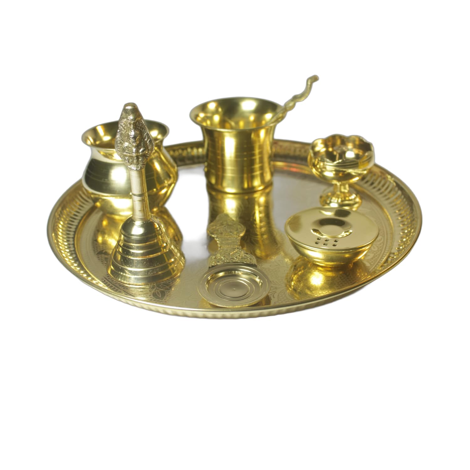 Premium Brass Puja Thali Set