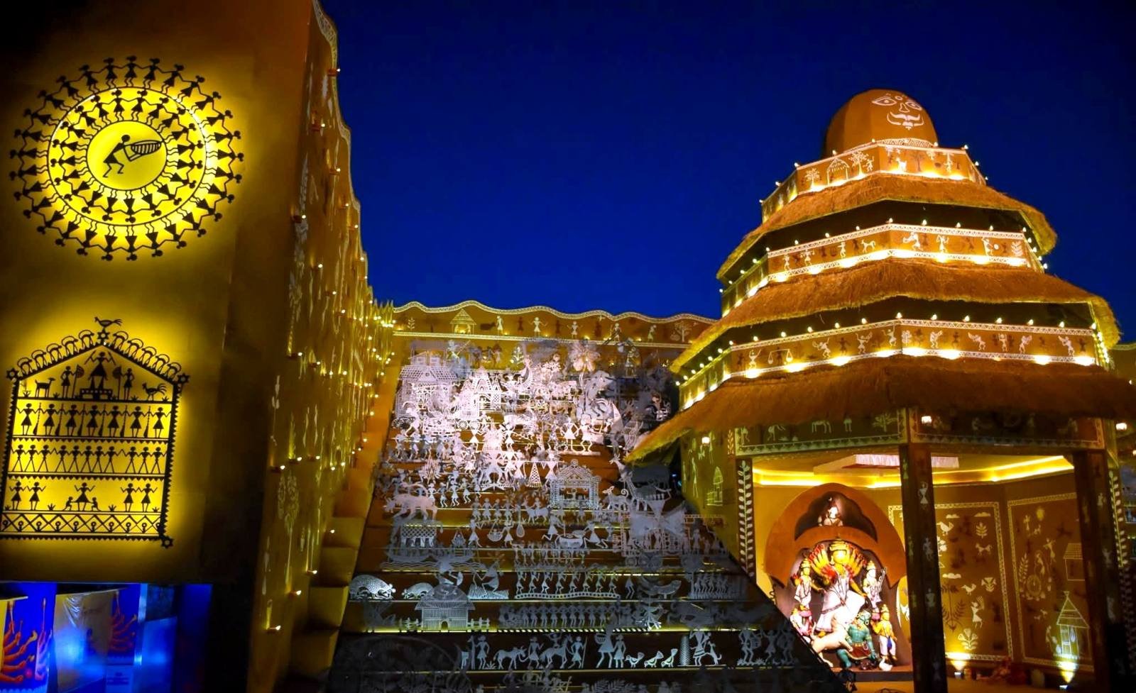 Kashi Bose Lane Sarbojanin Durga Puja pandal — North Kolkata 2026