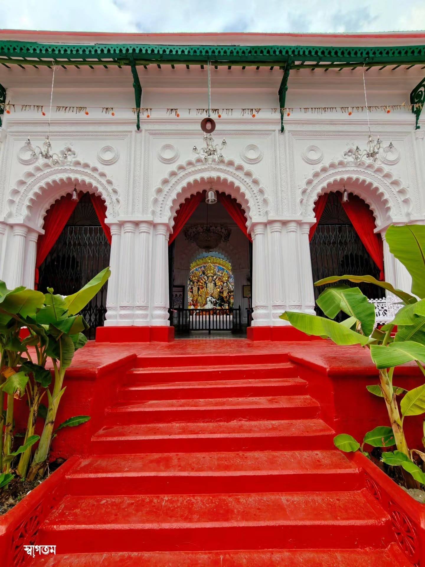 Sovabazar Rajbari Durga Puja pandal — North Kolkata 2026