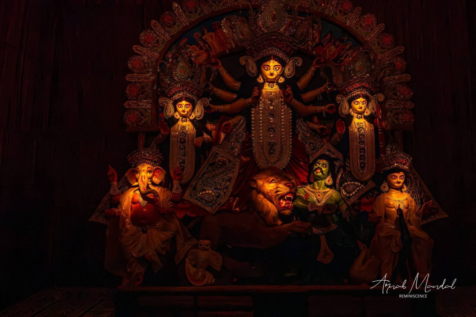 Upanagari Sporting Club Ground Durga Puja pandal — South Kolkata 2026