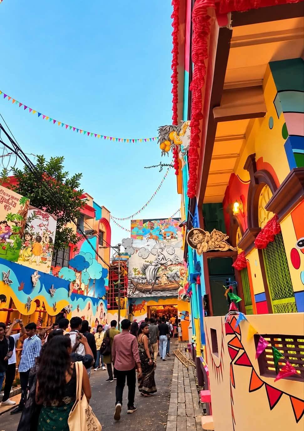 Hatibagan Nabin Pally Durga Puja Durga Puja pandal — North Kolkata 2026