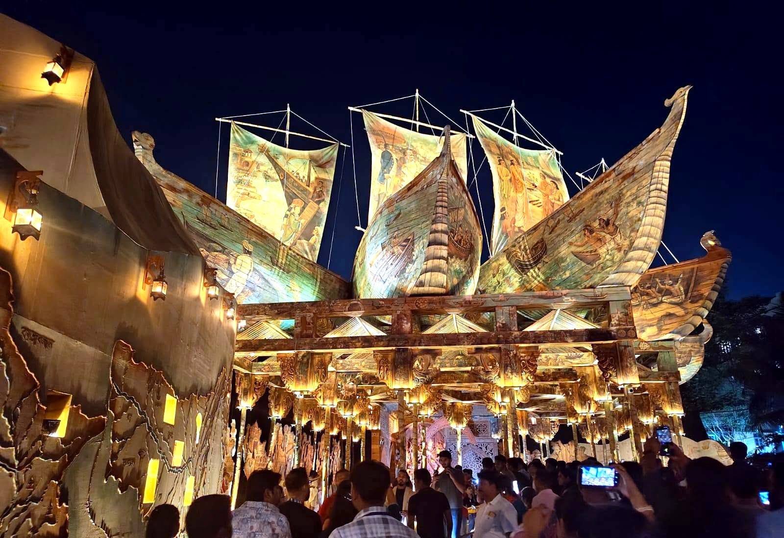 Dum Dum Park Tarun Sangha Durga Puja pandal — North-East Kolkata 2026