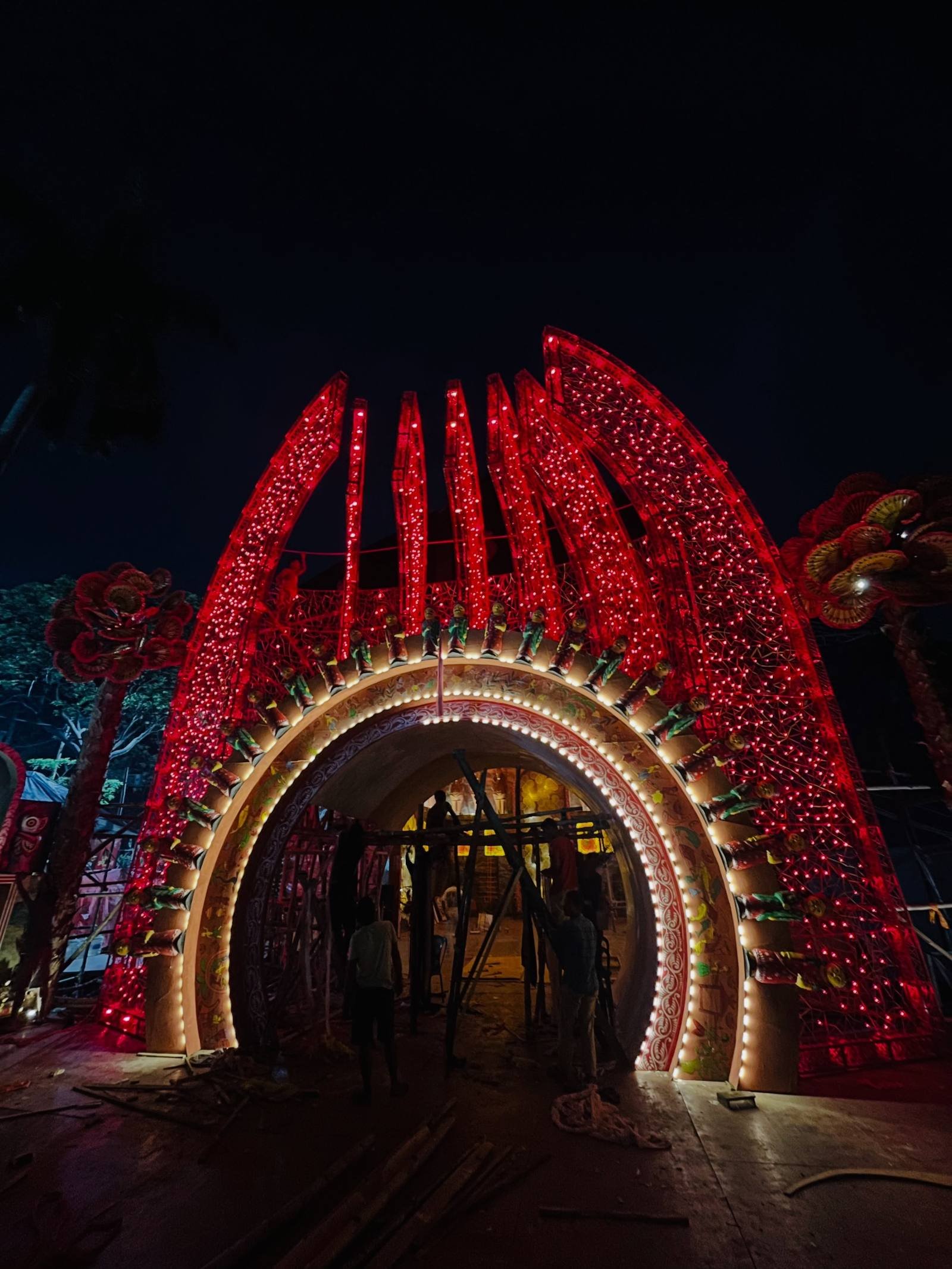 Hazra Park Sarbojanin Durga Puja pandal — South Kolkata 2026
