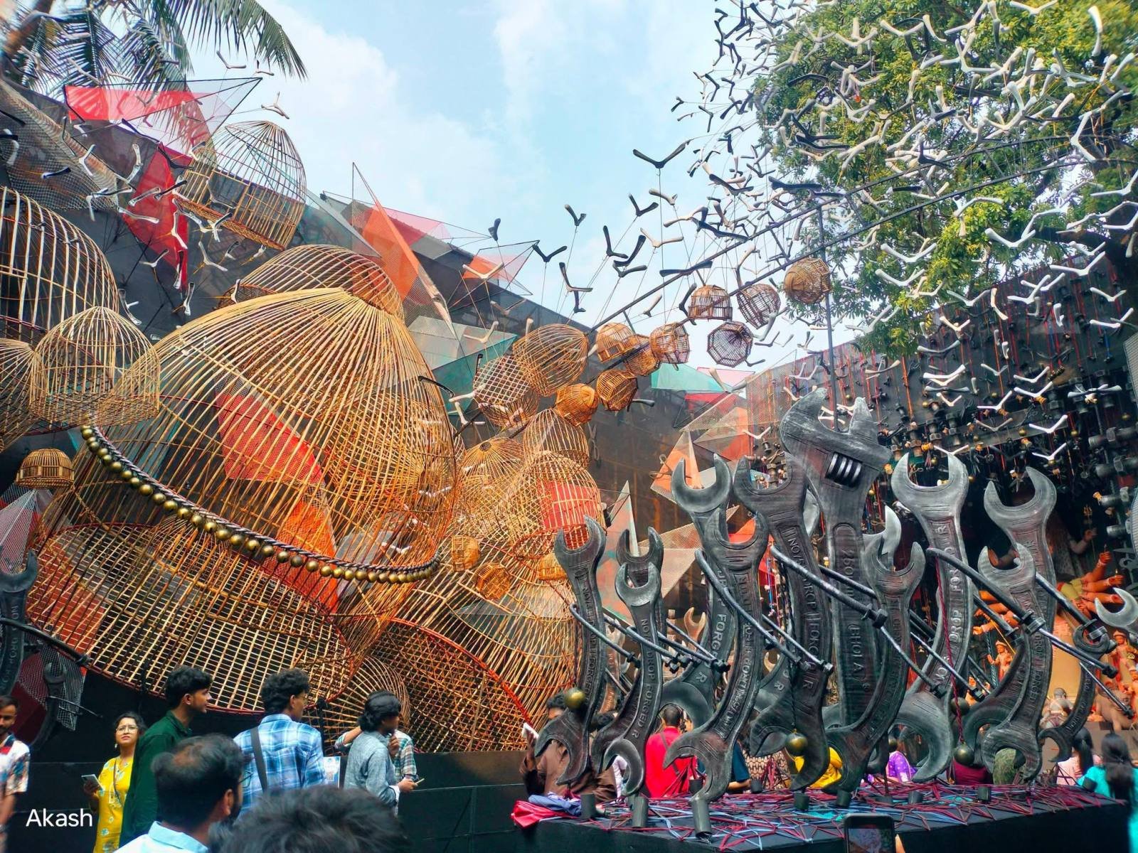 Haridevpur 41 Pally Club Durga Puja pandal — South Kolkata 2026