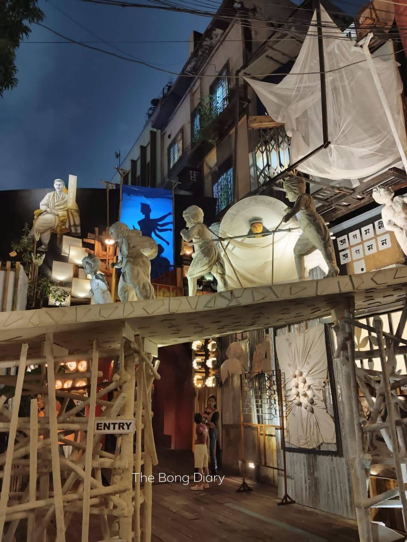 Jorabagan Chhatra sanghati Durga Puja pandal — North Kolkata 2026