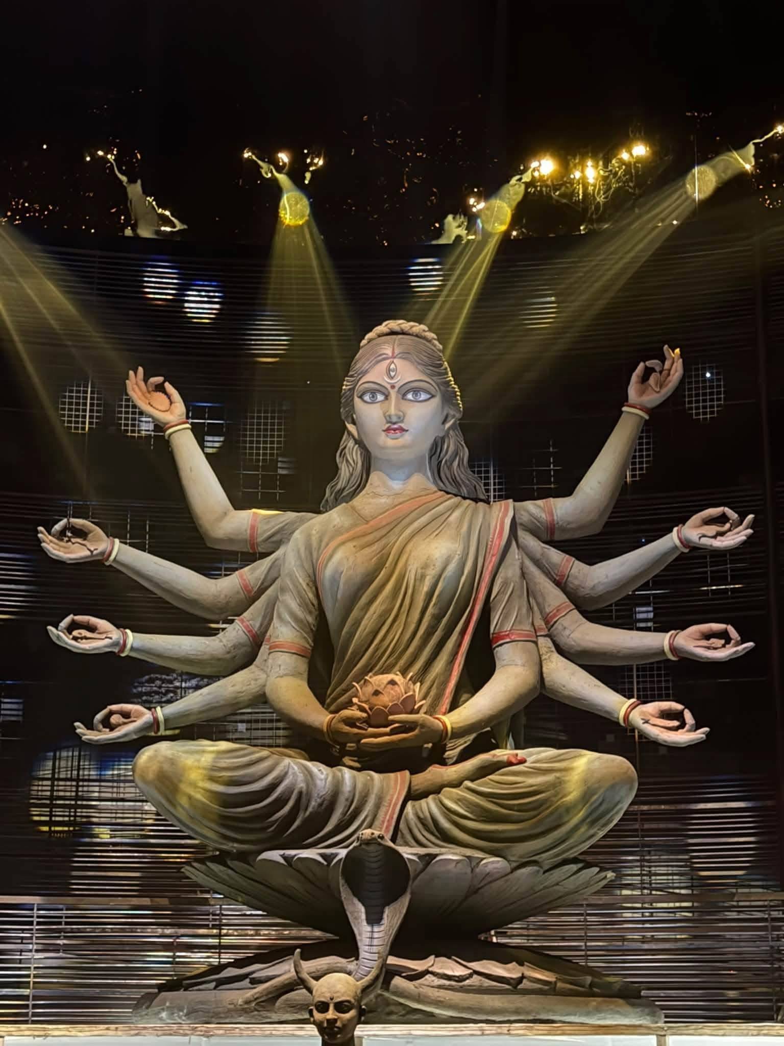 Chorebagan Sarbojonin Durga Puja pandal — Central Kolkata 2026