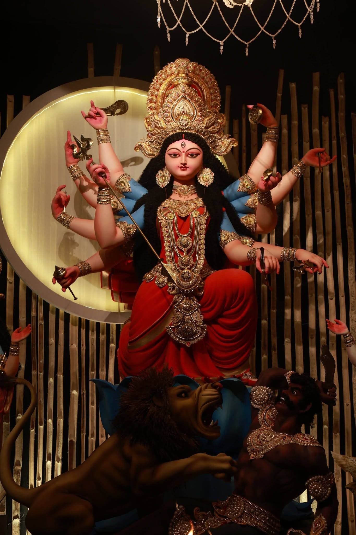 Dhakuria Sarbojanin Durgotsab Durga Puja pandal — South Kolkata 2026