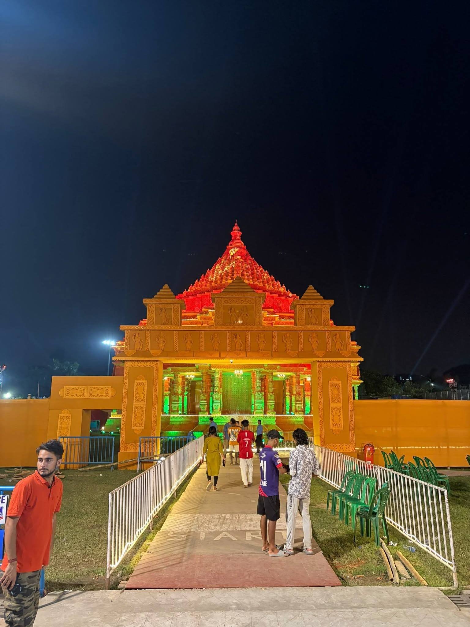 BJ Block Salt Lake Durga Puja pandal — North-East Kolkata 2026
