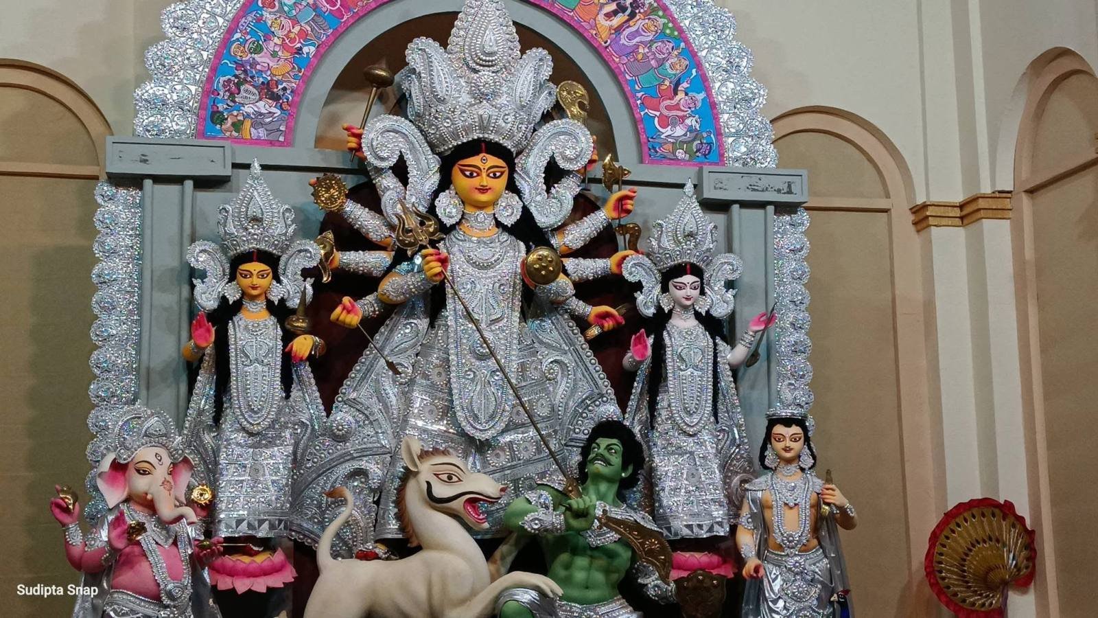 Telengabagan Durgotsab Durga Puja pandal — North Kolkata 2026