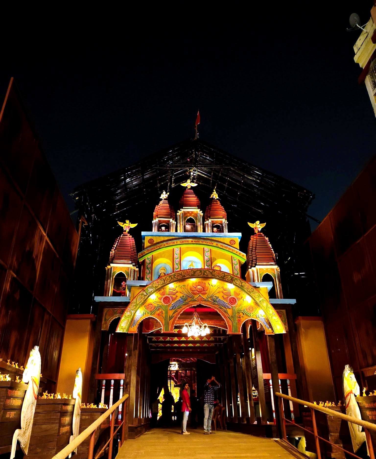Dum Dum Park Bharat Chakra Durga Puja pandal — North-East Kolkata 2026