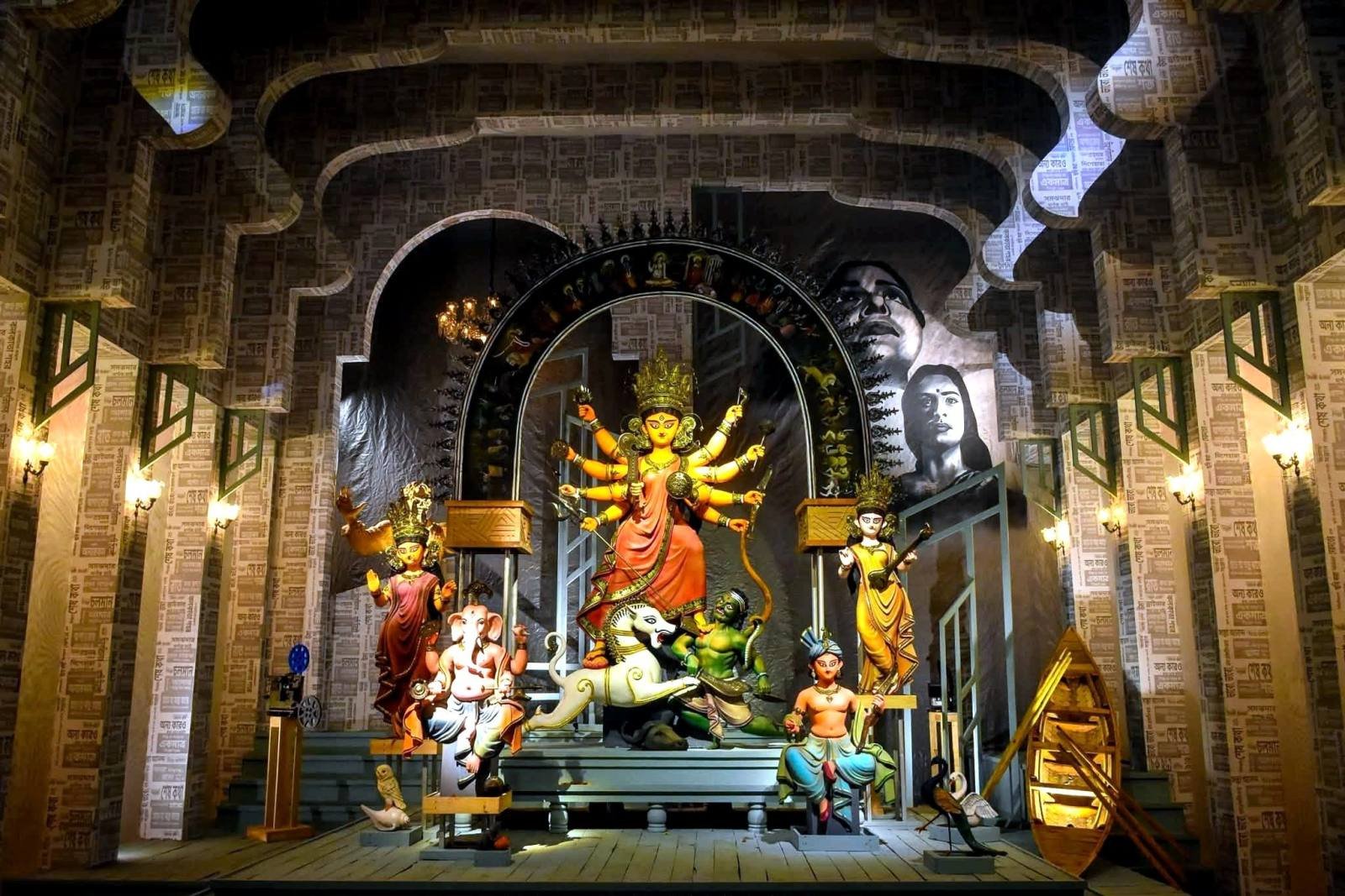 Salt Lake AK Block Association Durga Puja pandal — North-East Kolkata 2026